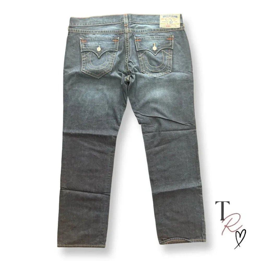 True Religion Men’s Dark Wash Skinny Jeans with Flap Pockets Size 44 x 33